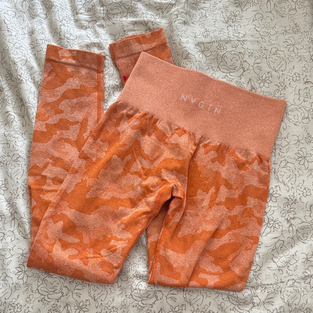 NVGTN Orange Camo Leggings